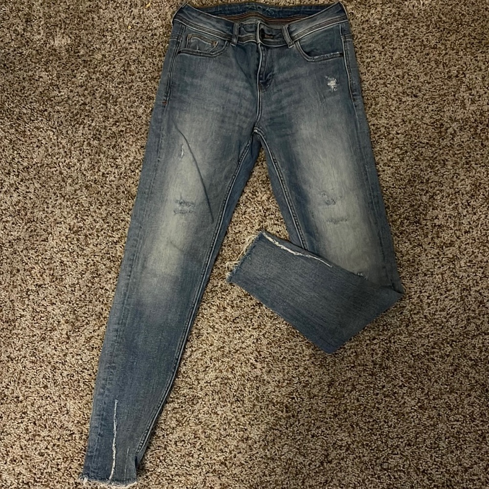 Zara jeans frayed